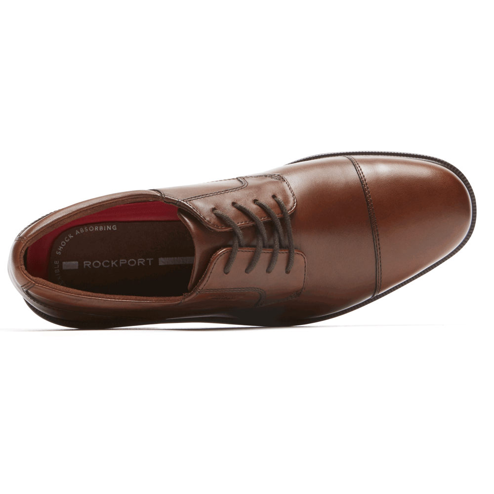 Rockport Singapore Mens Dress Shoes - Essential Details II Cap Toe Brown - SW5780694